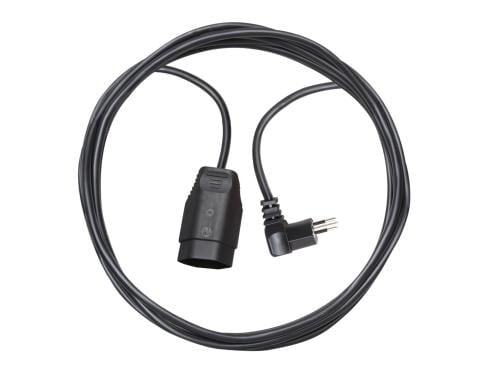 Kunststoff-Verlängerungskabel, 5m, schwarz 5m, schwarz, 3-polig, T12/T13