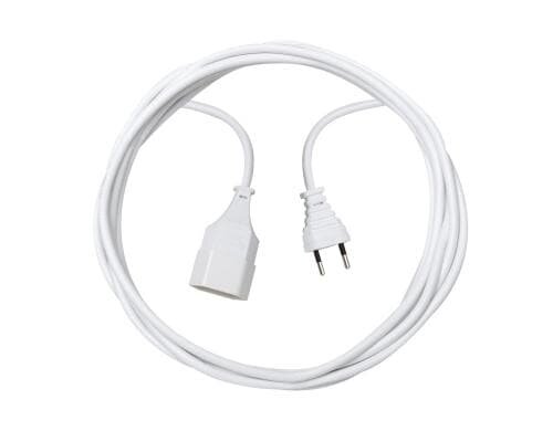 Kunststoff-Verlängerungskabel, 3m, weiss 3m, weiss, 2-polig, T11/T11
