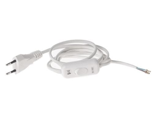 Anschlussleitung mit Zwischenschalter 1.5m, weiss, 2-polig, Euro T11