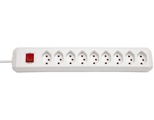 Brennenstuhl Eco-Line Steckdosenleiste 9xT13, mit Schalter, weiss, 2m Kabel