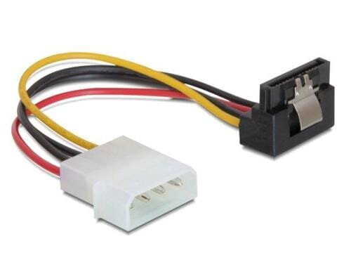 Serial ATA Stromanschlusskabel 90° Winkel für eine HDD, 12cm, mit Clip