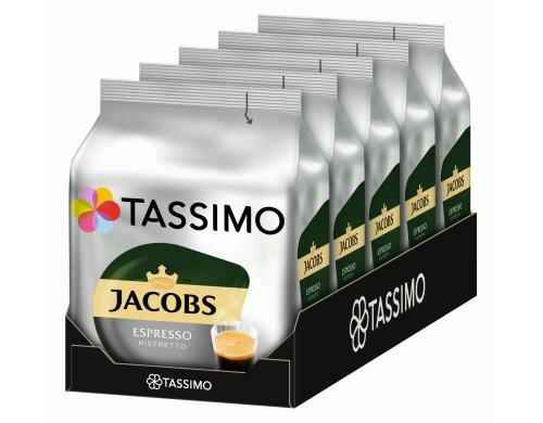 Tassimo T DISC Jacobs Espresso Ristretto Karton à 5 Packungen (mit je 16 T DISCS)