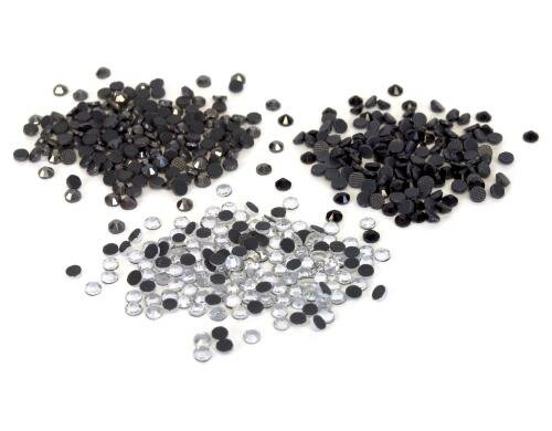 Silhouette Strass-Set Schwarz 540 Stk. schwarz, grau, transparent