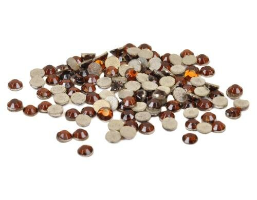 Silhouette Strass 20ss champagne 200 Stück, Rückseite mit Schmelzkleber