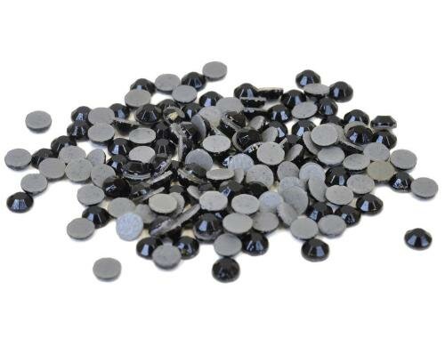 Silhouette Strass 20ss schwarz 200 Stück, Rückseite mit Schmelzkleber