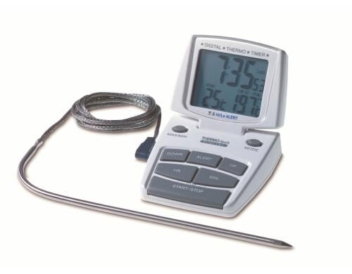 TFA Elektronischer Küchen-Thermo-Timer 14.1500, zur Temperaturmessung