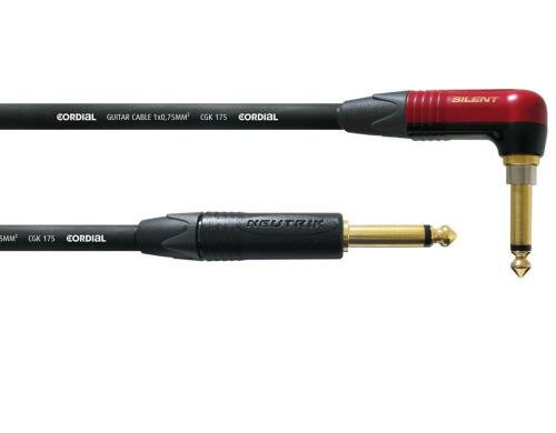 Cordial CSI 9 RP-SILENT, 6.3 / 6.3 Winkel Gitarrenkabel Silent, 9m