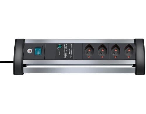 Brennenstuhl Alu-Office-Line 4xT13 Steckdosenleiste mit ÜS 60000A