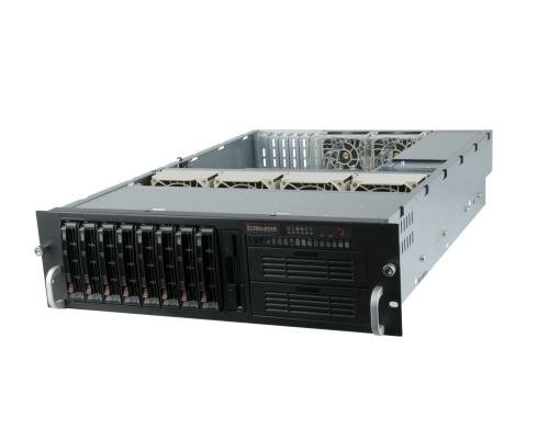Supermicro SC833T-653B: Servergehäuse 19 8 SAS/SATA Hotswap Bays, 650W single NT