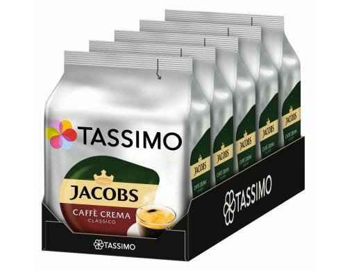 Tassimo T DISC Jacobs Caffè Crema Classico Karton à 5 Packungen (mit je 16 T DISCS)