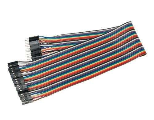 Adafruit Jumperset 40 Stück, 30cm verschiedenfarbig, Stecker-Buchse