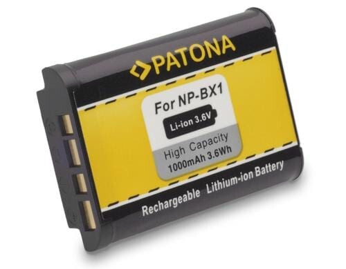 PATONA Akku NP-BX1, 1000 mAh / 3.6V für DSC-RX1R/R100MII/RX100/HX400/HX60/H400