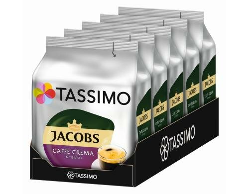 Tassimo T DISC Jacobs Caffé Crema Intenso Karton à 5 Packungen (mit je 16 T DISCS)
