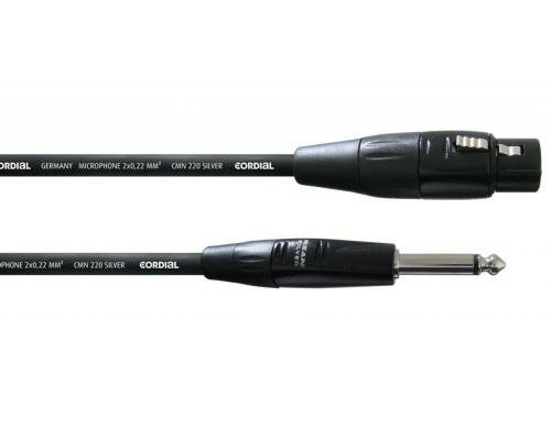 Cordial CIM 5 FP, XLRf – 6.3mm Mono Klinke Studiokabel Silverline, 5m