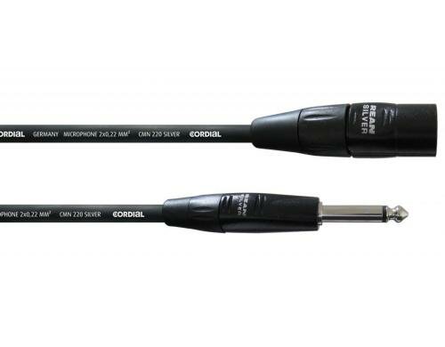 Cordial CIM 5 MP, XLRm – 6.3mm Mono Klinke Studiokabel Silverline, 5m