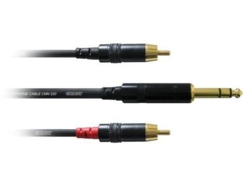 Cordial CFY 3 VCC 6.3mm Stereo Klinke - 2x Chinch, 3m