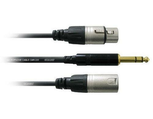 Cordial CFY 3 VFM 6.3mm Stereo Klinke - XLRf + XLRm, 3m