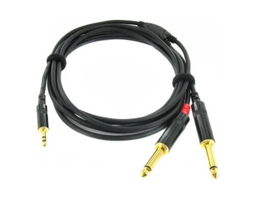 Cordial CFY 1.5 WPP 3.5mm St-Klinke - 2x 6.3mm Mo-Klinke, 1.5m