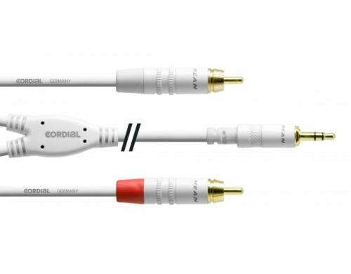 Cordial CFY 1.5 WCC-SNOW 3.5mm Stereo Klinke - 2x Chinch, 1.5m