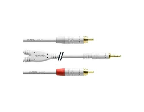 Cordial CFY 3 WCC-SNOW 3.5mm Stereo Klinke - 2x Chinch, 3m