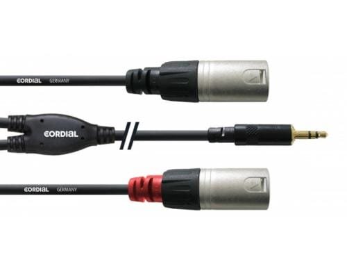 Cordial CFY 1.8 WMM 3.5mm Stereo Klinke - 2x XLRm, 1.8m