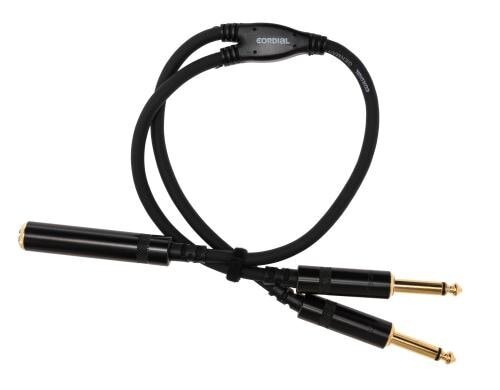 Cordial CFY 0.3 GPP Y-Kabel, 6.3mm - 2x 6.3mm, 0.3m