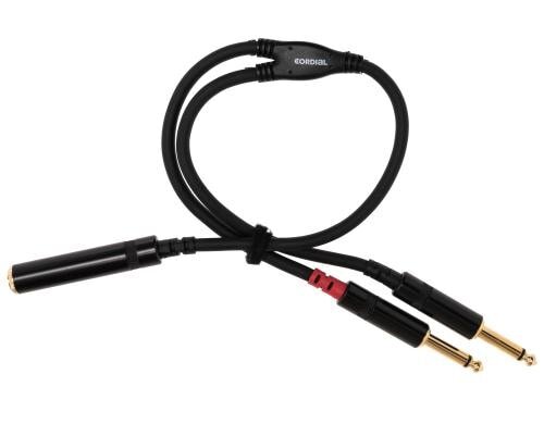 Cordial CFY 0.3 KPP Y-Kabel, 6.3mm St - 2x 6.3mm, 0.3m