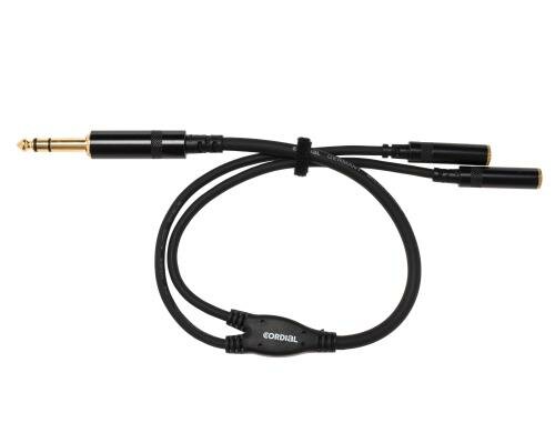 Cordial CFY 0.3 VYY Y-Kabel, 6.3mm - 2x 3.5mm, 0.3m