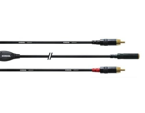 Cordial CFY 0.3 YCC Y-Kabel, 3.5mm - 2x Chinch, 0.3m