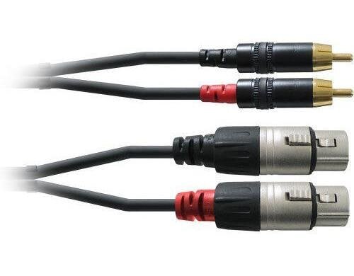 Cordial CFU 3 FC Studiokabel, 2x XLRf - 2x Chinch, 3m