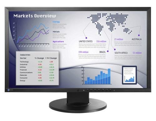 EIZO EV2316W-Swiss Edition 23 schwarz 1920x1080, 16:9, 5ms, VGA, DVI, DP, 250cd