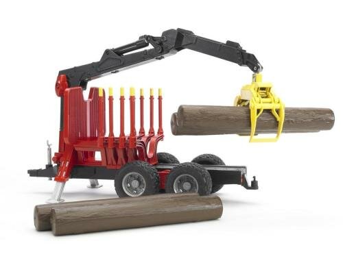 Bruder Spielwaren Rückeanhänger & Ladekran Alter 3+