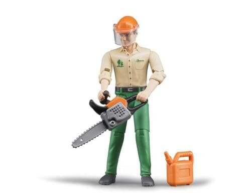 Bruder Spielwaren Forstarbeiter mit Zubehör Alter 3+