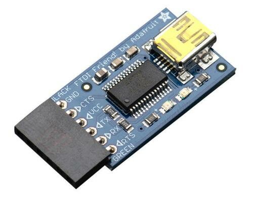 Adafruit FTDI Friend + extras 1.0 FTDI FT232RL Chip Adapter, 3,3V + 5V