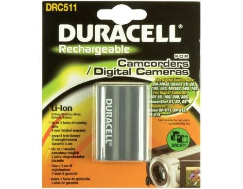 Duracell Lithium-Ionen-Akku BP-511 1400 mAh / 7,4 Volt, für EOS 5D/50D