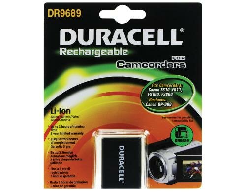 Duracell Lithium-Ionen-Akku BP-808 850 mAh / 7,4 Volt, für Canon G25/FS200
