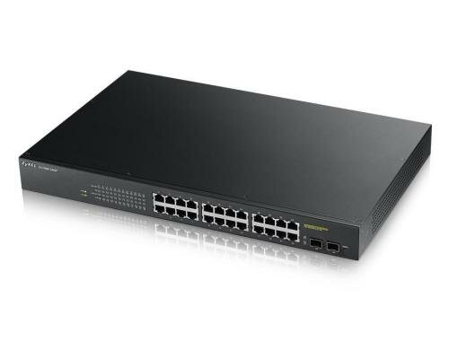 ZyXEL GS1900-24HP, 24Port-Switch, Gigabit PoE, Rack 19, Web-managed, internes NT