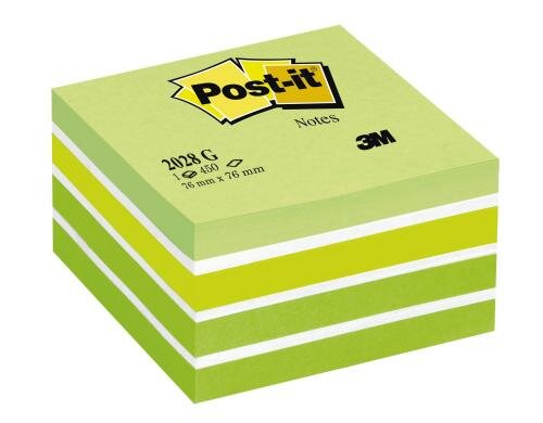 3M Post-it Würfel grün 1 Block à 450 Blatt, 76x76mm