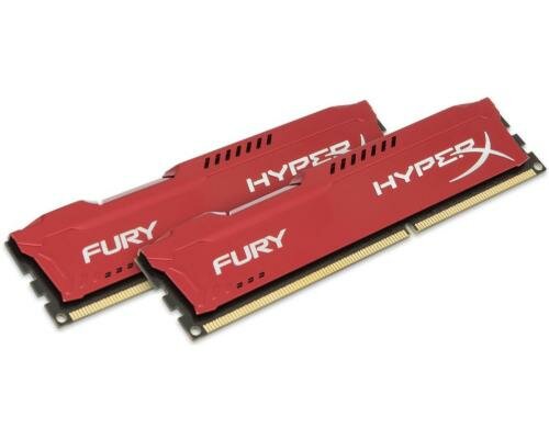 HyperX FURY DDR3 16GB Kit 1600MHz, Red Seri 2x 8GB, CL10, 1.5V, 240Pin