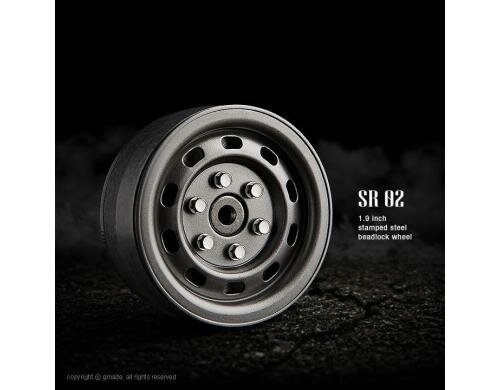 Gmade 1.9 SR02 Beadlock Wheels Steel 2er Set