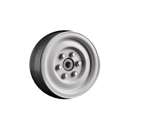 Gmade 1.9 SR03 Beadlock Wheels Gloss White 2er Set
