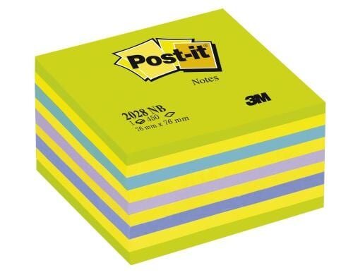 3M Post-it Würfel grün/blau 1 Block à 450 Blatt, 76x76mm