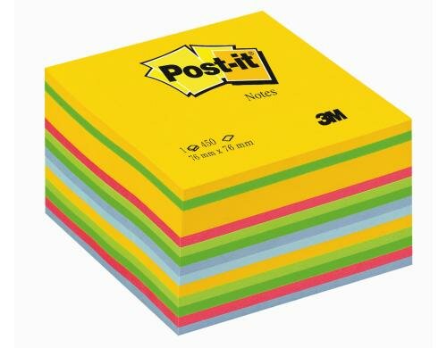 3M Post-it Würfel ultra Farben 1 Block à 450 Blatt, 76x76mm