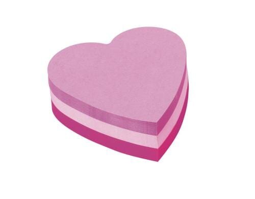 3M Post-it,Haftnotizen, Herz-förmig Neon 3-farbig, 76x76mm