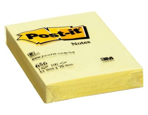 3M Post-it,Haftnotizen, gelb der Klassiker, 76x51mm