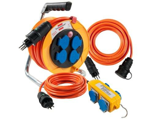 Brennenstuhl Power Pack-Set Kabeltrommel, Verlängerungskabel, Verteiler