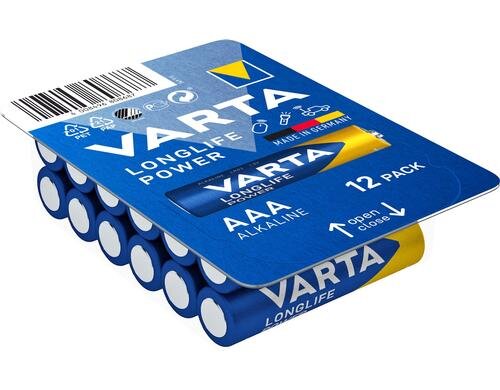 VARTA Longlife Power AAA, 1.5V, 12Stk vergl. Typ LR03, MICRO, AM4, KA3, AAA