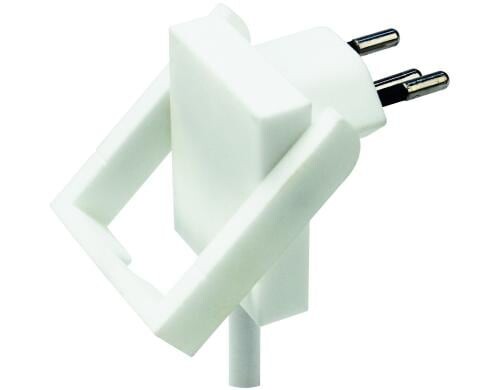 STEFFEN STEKO Dreh-Flachwinkelstecker T13, 90° Skat, weiss