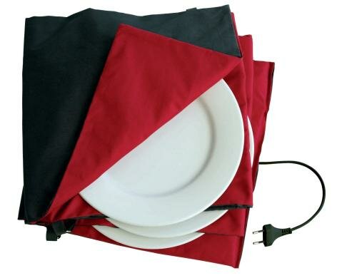Solis Tellerwärmer Typ 851 bis 10 Teller 27cm, schwarz/rot