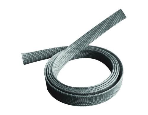 PureMounts Universal Kabelschlauch, grau 20mm Durchmesser, 1.80m lang, Polyester